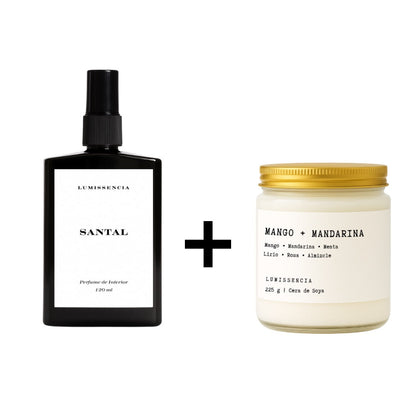 Perfume de Interior 120 ml + Vela Aromática Clásica